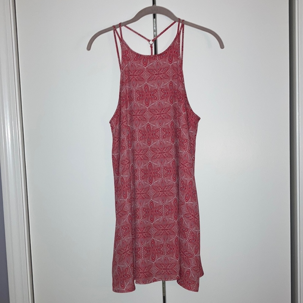 🐾4 for $20 Forever 21 red with light blue and cream dress